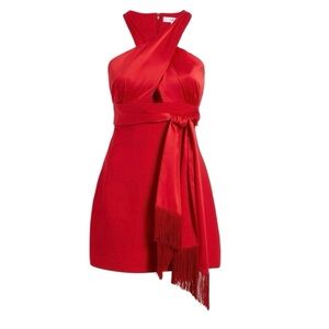 NWT Likely Eddie Scarlet Red Fringe Cocktail Mini Dress
